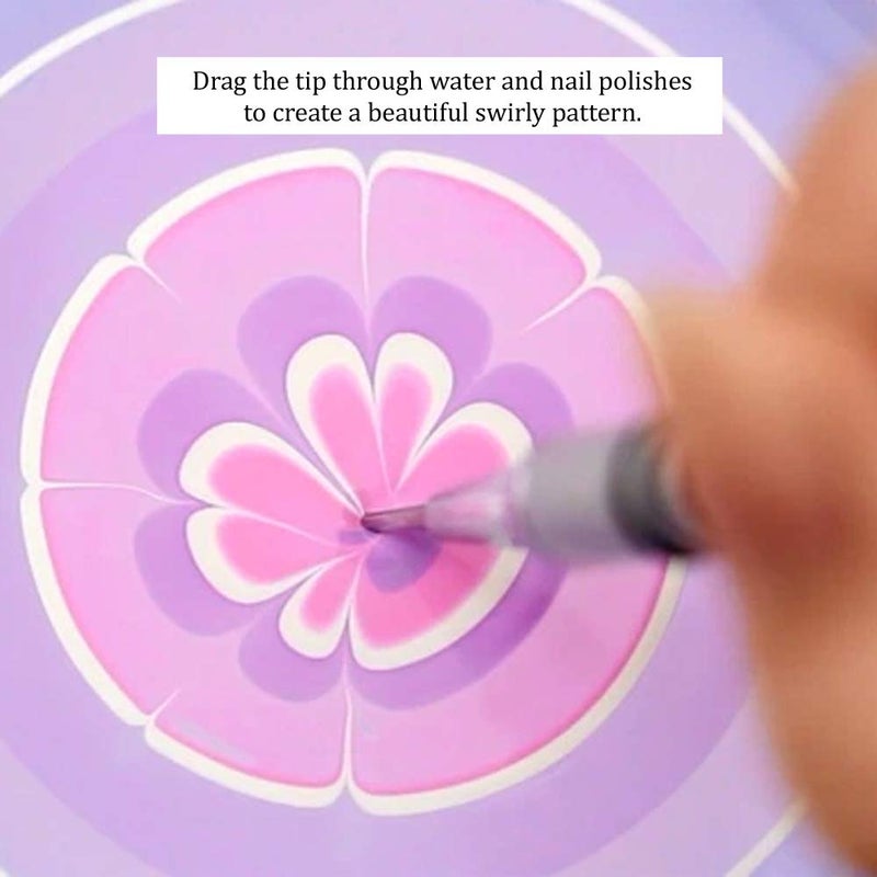 Winstonia Nail Art Water Marble Tool for Watermarbling Pattern Manicure â€“ Pointy Stainless Steel Picker Pen - Image 3